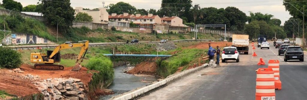 Obras de recuperação na Marginal Botafogo devem ser concluídas neste final de semana, diz Prefeitura de Goiânia