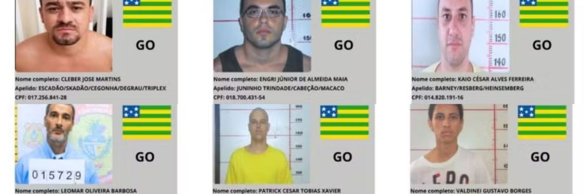 Sete goianos entram na lista dos foragidos mais procurados do Brasil