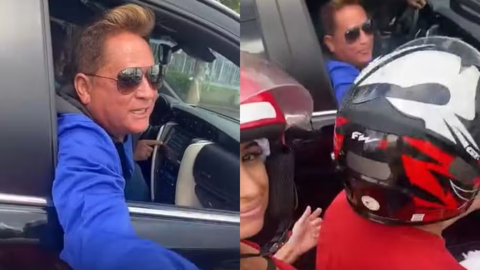 Leonardo brinca sobre o resultado do jogo e viraliza ao dar “show de simpatia” no trânsito de Goiânia