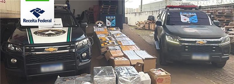 Receita Federal apreende mais de 4 mil celulares e medicamentos ilegais em Goiás
