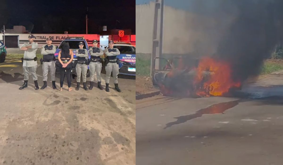 Mulher é presa após incendiar carro de ex-companheiro em Trindade