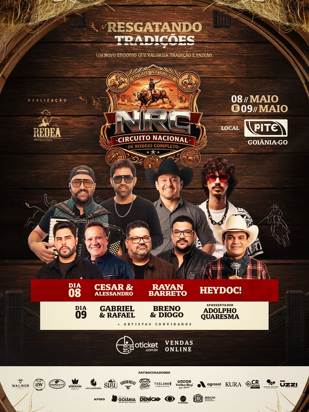Goiânia recebe Circuito Nacional de Rodeio com shows e provas tradicionais