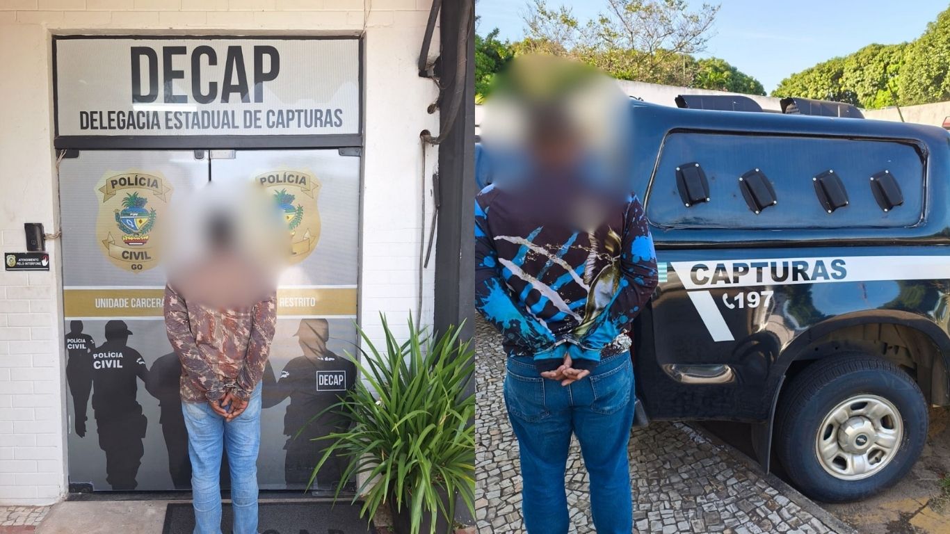 Polícia prende dois foragidos por crimes graves em Aparecida de Goiânia e Senador Canedo