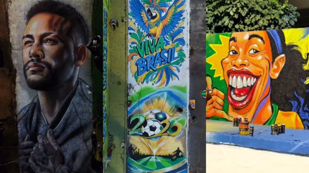 Projeto transforma rua de Trindade em galeria a céu aberto inspirada na Copa do Mundo 2026