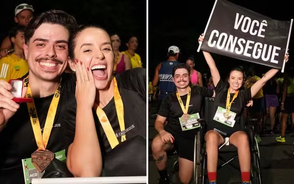 Fisioterapeuta que ficou tetraplégica cinco vezes é surpreendida com pedido de casamento na Maratona do Rio