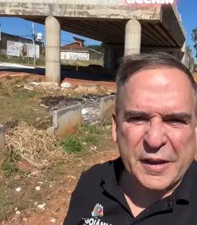Sandro Mabel pede ajuda da população para decidir futuro de viaduto inacabado em Goiânia