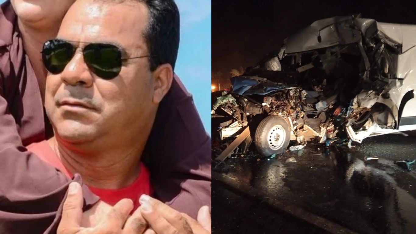 Empresário morre após bater van na traseira de caminhão carregado com lenha na GO-080