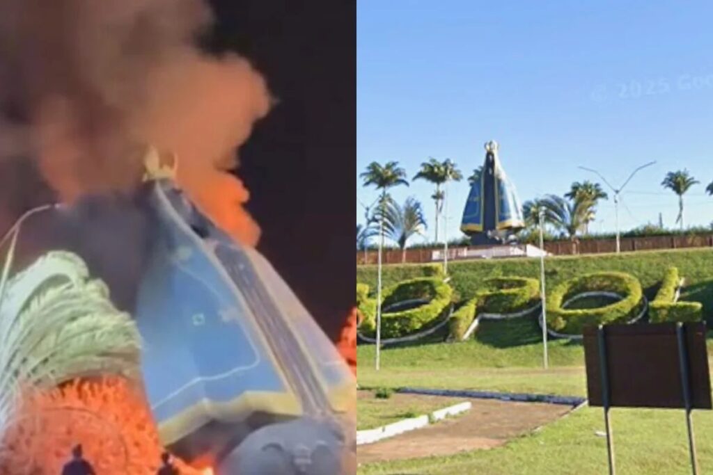 Incêndio destrói imagem de Nossa Senhora Aparecida em Nerópolis; polícia investiga vandalismo