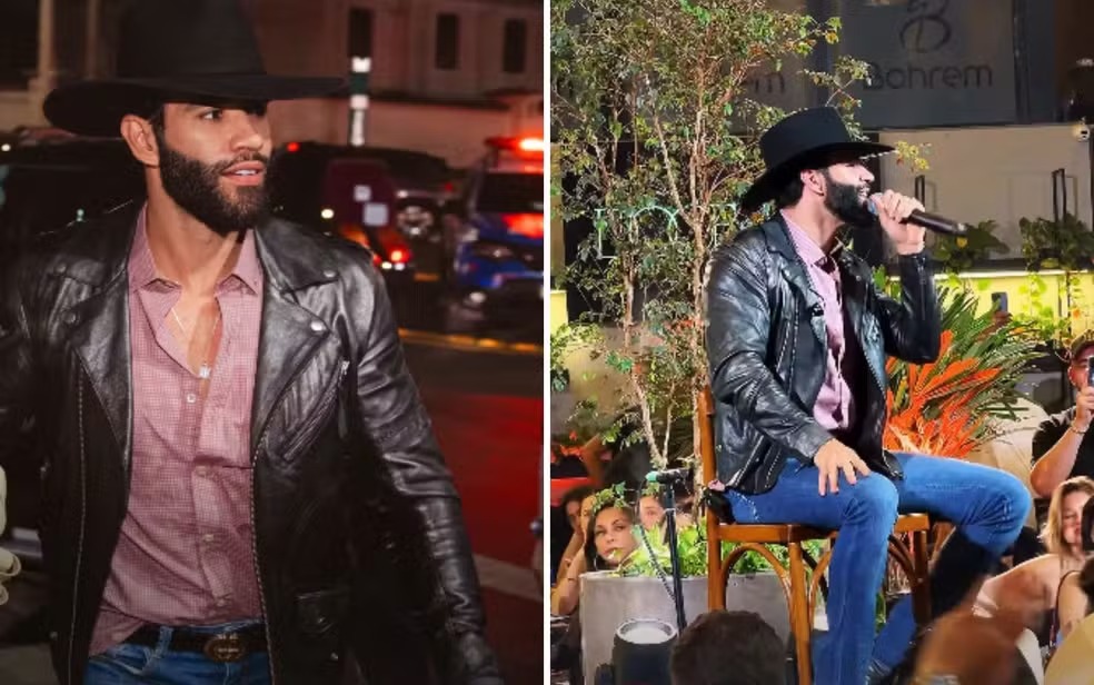 De surpresa, Gusttavo Lima faz apresentação em bar no Setor Marista, em Goiânia