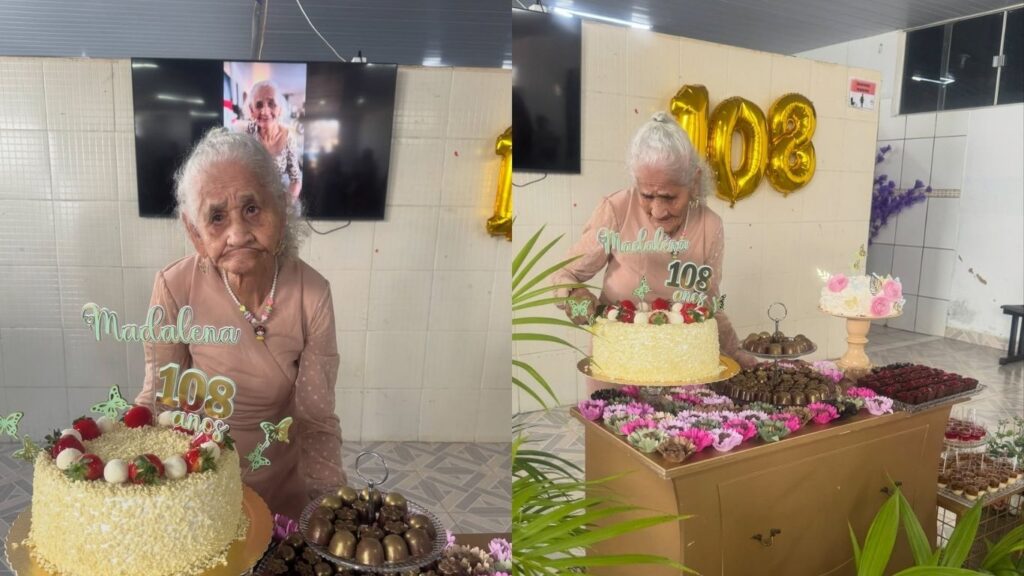 Mulher mais velha de Goiás comemora 108 anos com festa e churrasco em Bela Vista