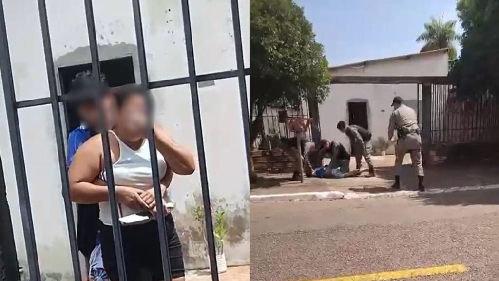 Vídeo mostra momento de tensão em que jovem ameaça a própria mãe com faca em Aragarças