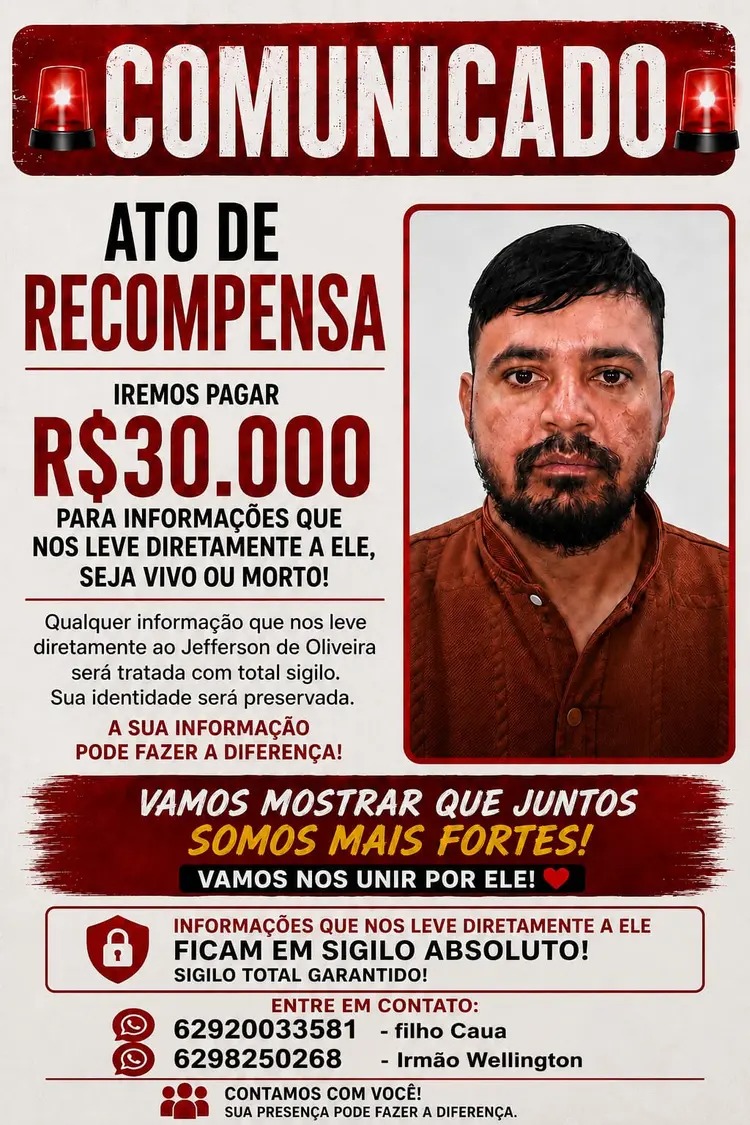 Família oferece recompensa por informações de marceneiro desaparecido em Aparecida