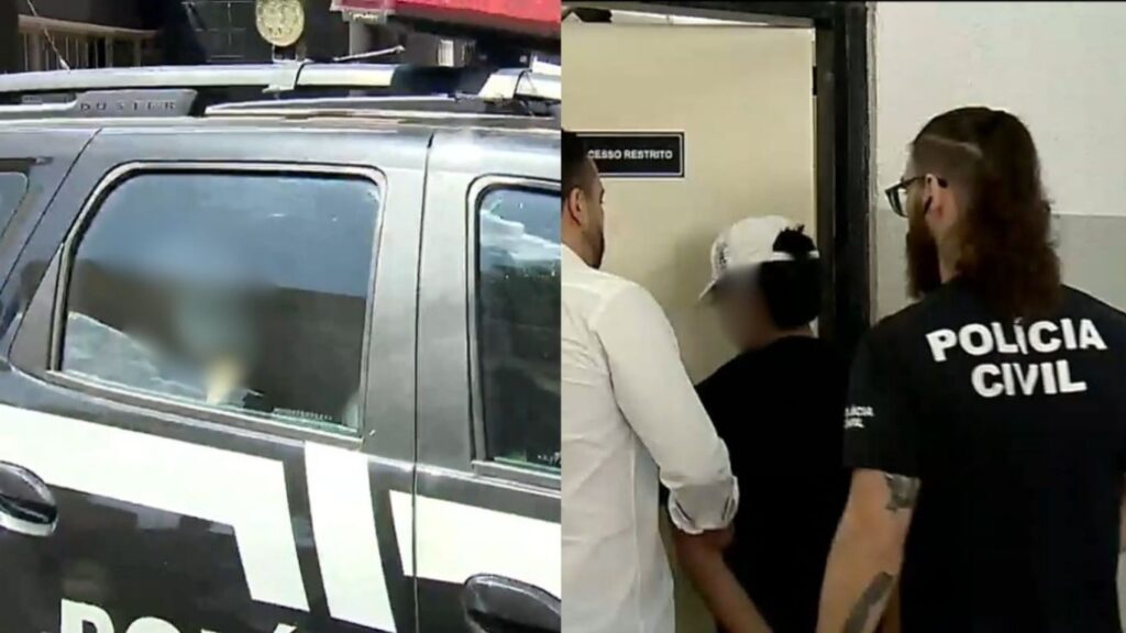Exclusivo: imagens inéditas de jovem acusado de atropelar casal é apreendido e levado à Depai