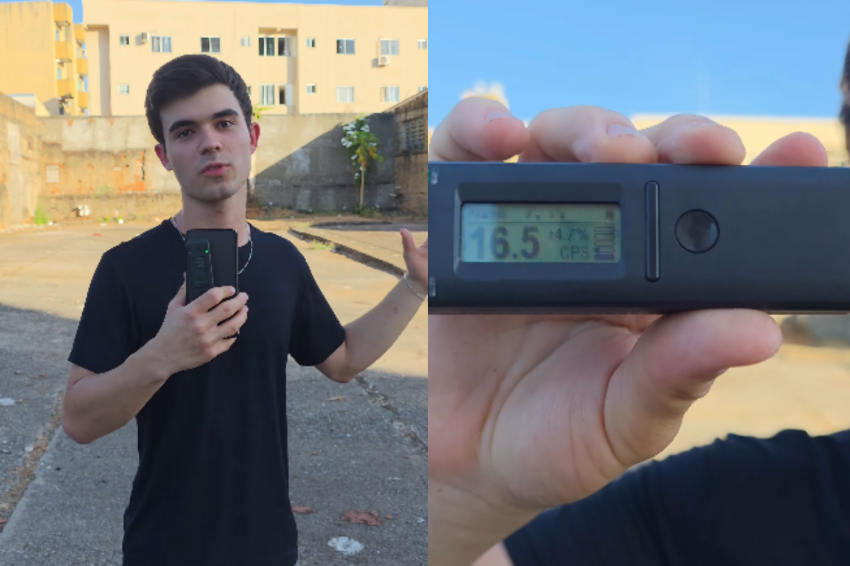 Estudante identifica pontos de radiação em antigo ferro-velho de Goiânia