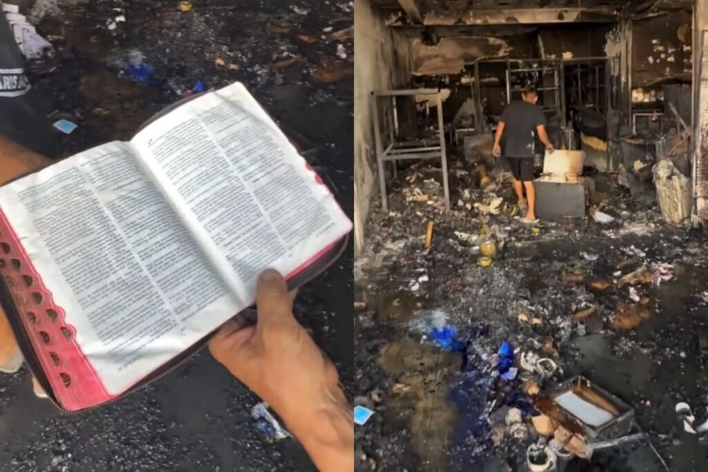 Em meio à destruição, Bíblia é encontrada intacta após incêndio, em Goiânia