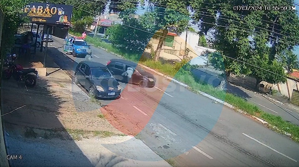 Exclusivo: policial militar é arrastado e fica pendurado em carro durante abordagem em Goiânia