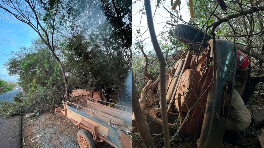 Grave acidente na GO-330 deixa dois homens mortos após carro sair da pista