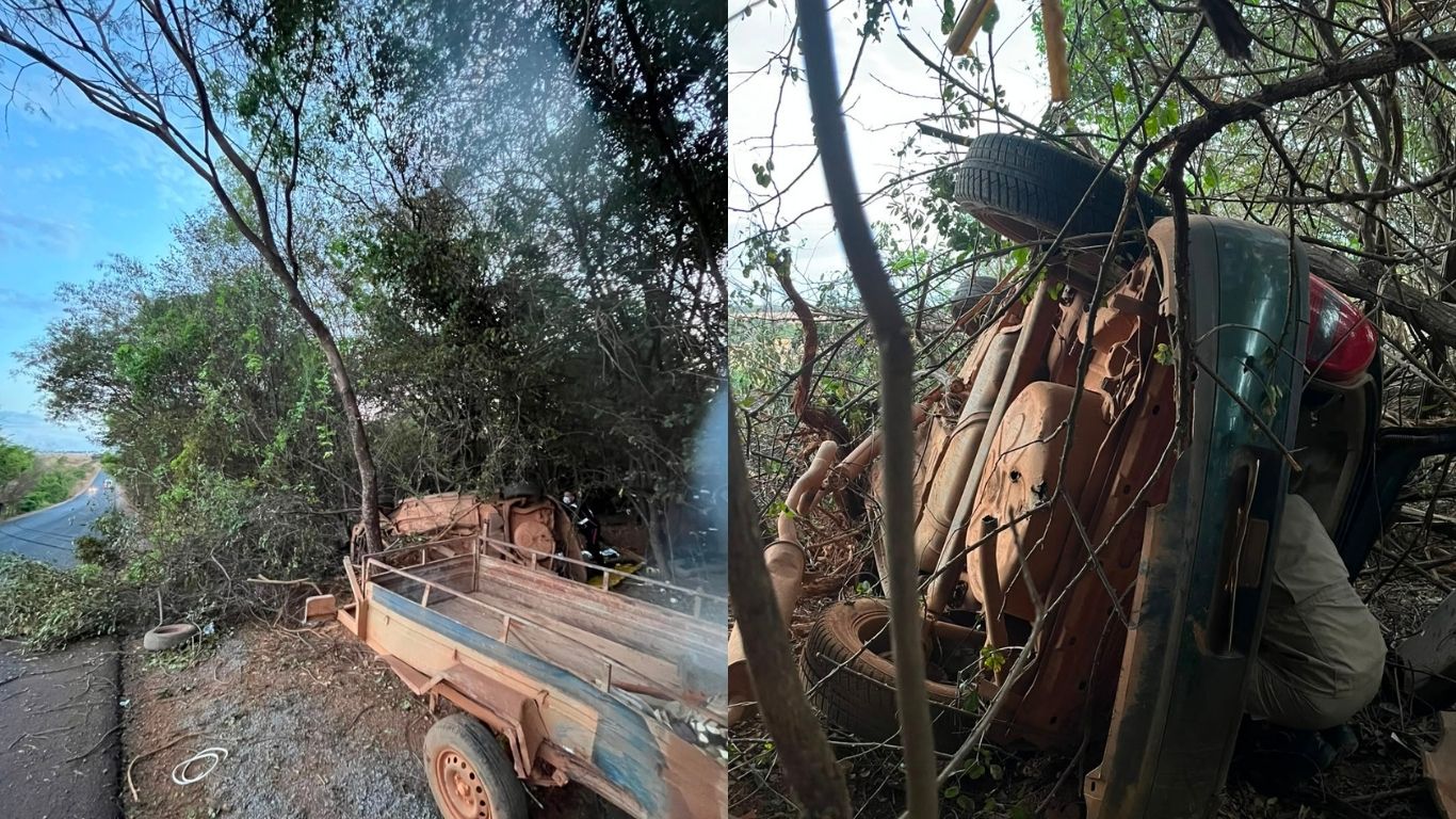 Grave acidente na GO-330 deixa dois homens mortos após carro sair da pista