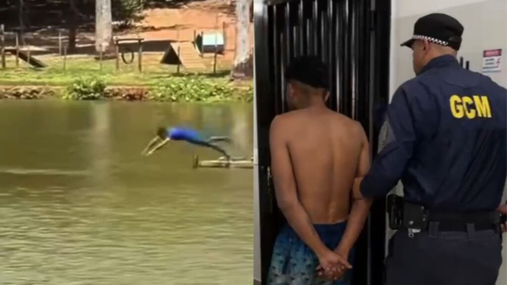 Jovem é flagrado nadando no lago do Parque Vaca Brava e acaba autuado por desobediência