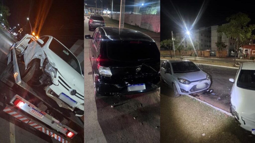 Motorista bate em carro estacionado, admite uso do celular e acaba preso em Aparecida