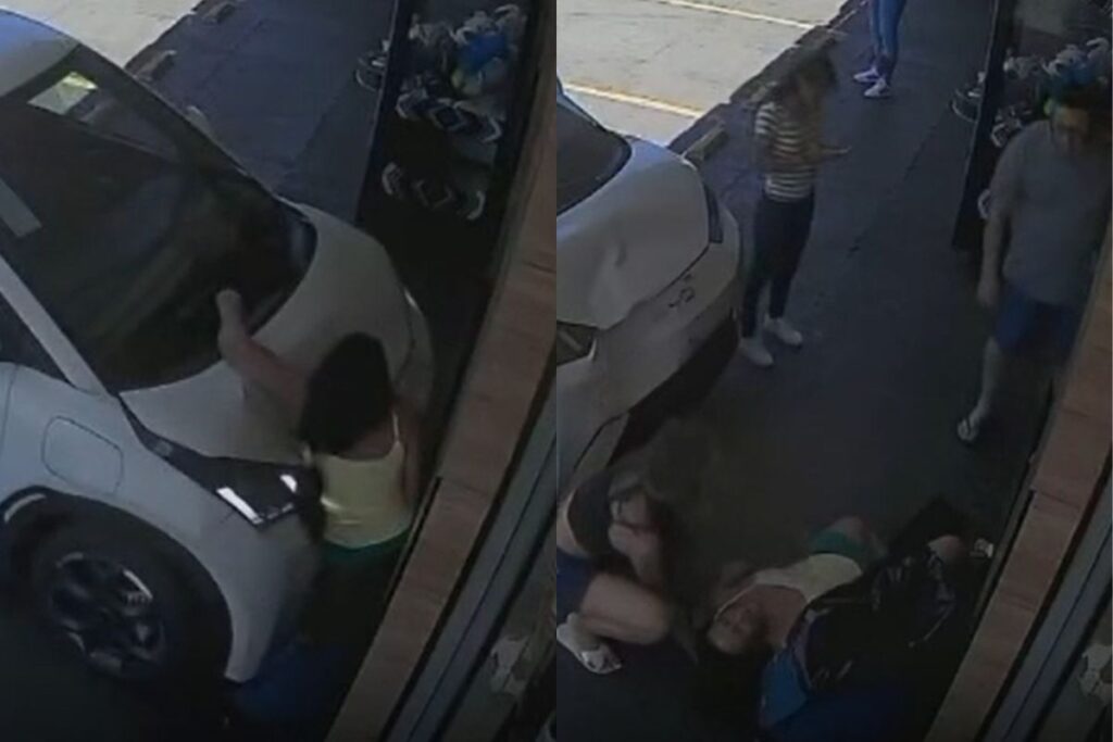 Idosa é atropelada e prensada contra parede no Setor Sudoeste, em Goiânia
