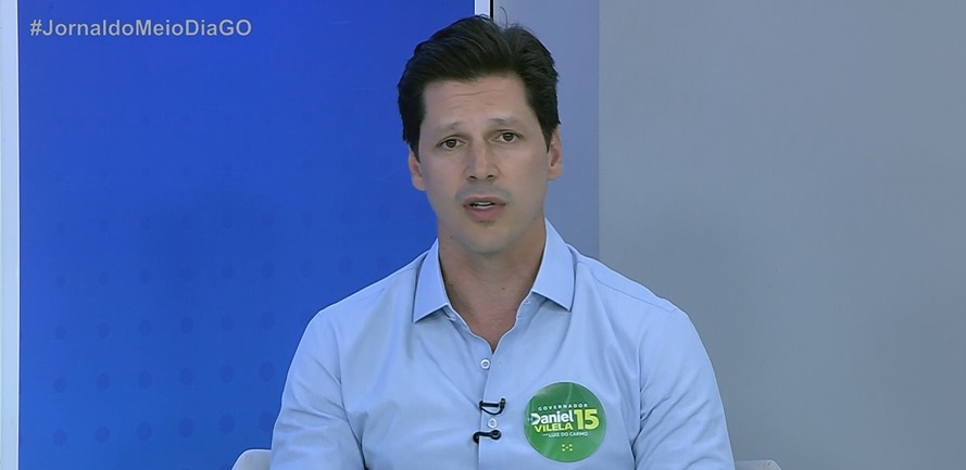 Em sabatina na TV Serra Dourada, Daniel Vilela destaca planos para saúde, segurança e infraestrutura