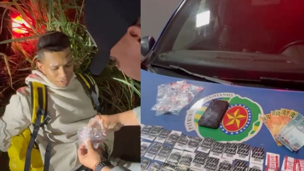 Homem tenta fugir da PM, entra na contramão e bate na viatura da polícia durante fuga em Trindade