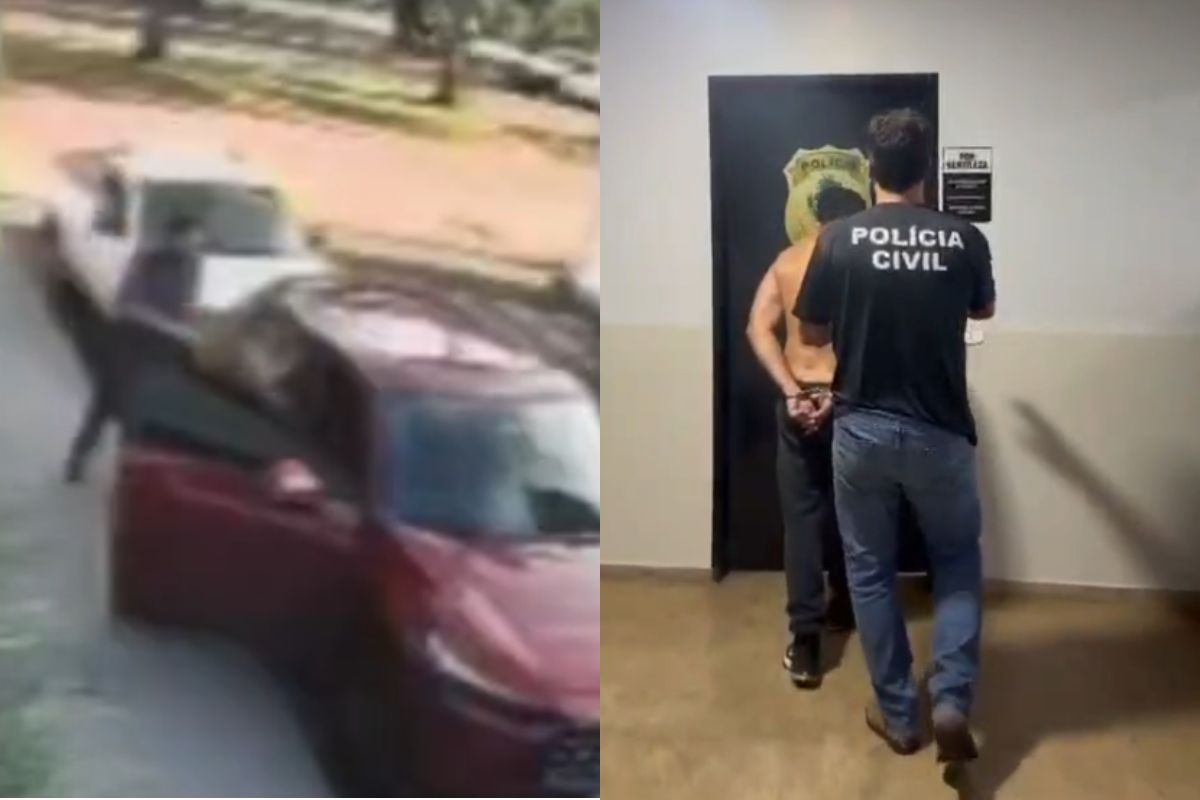 Homem é preso suspeito de ameaçar e tentar agredir ex-esposa na saída de restaurante, em Itumbiara
