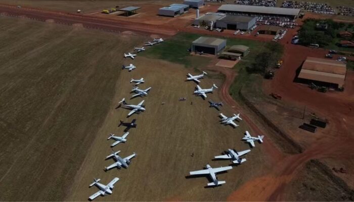 Aviões marcaram presença na Fazenda Tamburi