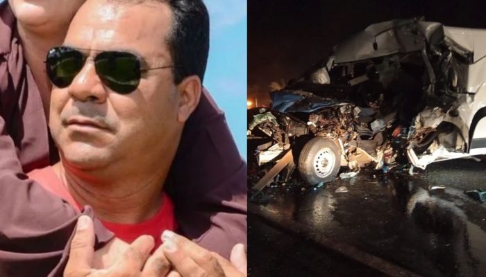 Empresário morre após bater van na traseira de caminhão carregado com lenha na GO-080