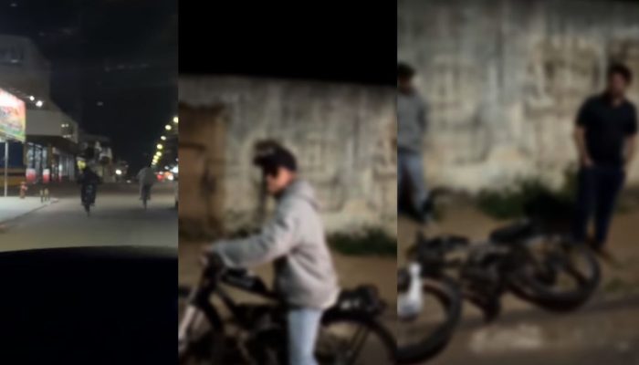 Prefeito de Anápolis aborda jovens que dirigiam em bicicletas motorizadas barulhentas e faz alerta