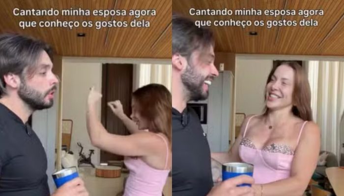 Casal diverte a web com cantadas inspiradas nos gostos da esposa; vídeo soma milhões de views