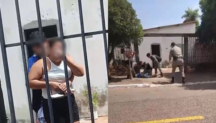 Vídeo mostra momento de tensão em que jovem ameaça a própria mãe com faca em Aragarças