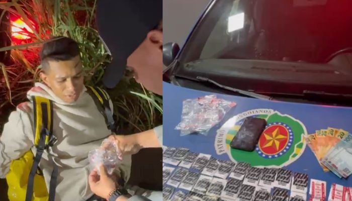 Homem tenta fugir da PM, entra na contramão e bate na viatura da polícia durante fuga em Trindade