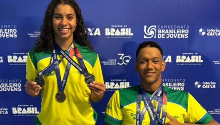 Atletas de Goiás brilham no Campeonato Brasileiro de Natação Paralímpica. (Foto: Divulgação)