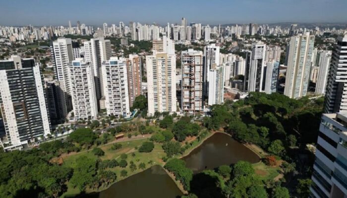Imagem mostra vista aérea de Goiânia. (Foto: Divulgação/ Prefeitura de Goiânia)