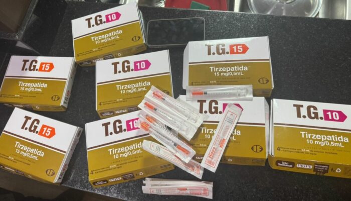 Imagem mostra medicamentos apreendidos pela Polícia Civil