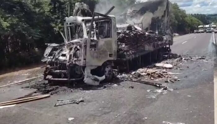 Jovem morre em grave acidente com caminhões na BR-153