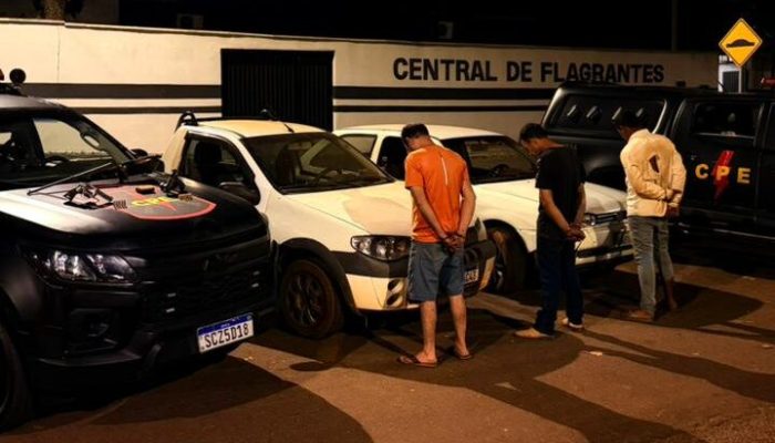 Tiros em via pública terminam com três presos e armas apreendidas em Trindade