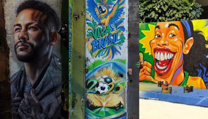 Projeto transforma rua de Trindade em galeria a céu aberto inspirada na Copa do Mundo 2026