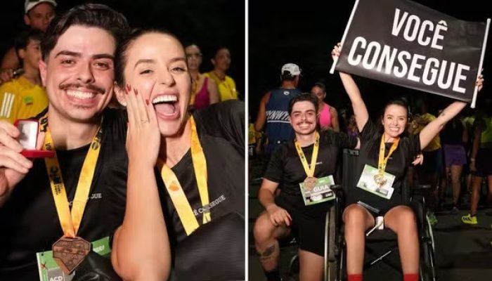 Fisioterapeuta que ficou tetraplégica cinco vezes é surpreendida com pedido de casamento na Maratona do Rio