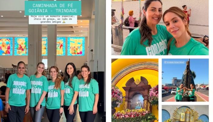 Mariana Fagundes cumpre caminhada até Trindade e compartilha emoção nas redes sociais