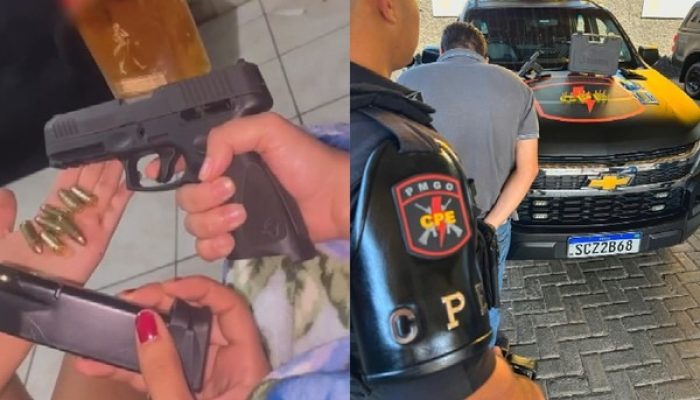 Homem é preso em Goiânia após adolescente ostentar pistola em publicação nas redes sociais