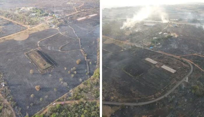Incêndio atinge Parque Estadual onde são armazenados rejeitos do Césio-137 em Goiânia