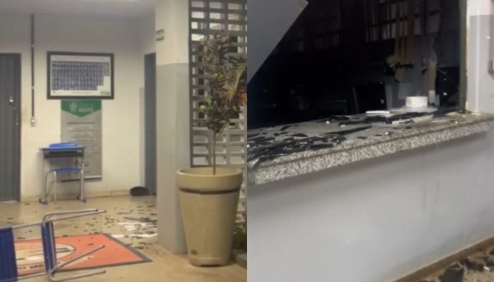 Homem é preso após invadir colégio e quebrar vidraças, em Porangatu