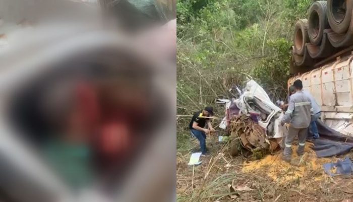 Secretário municipal e vereador ficam gravemente feridos em acidente com caminhão na GO-010
