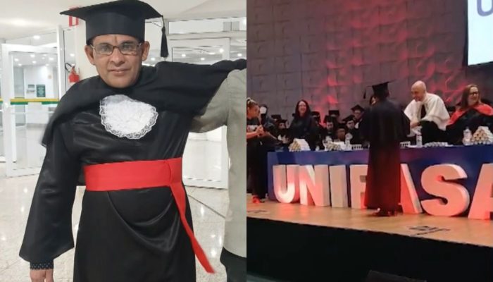 Ex-faxineiro do TJGO se forma em Direito após 20 anos de trabalho no tribunal, em Goiânia