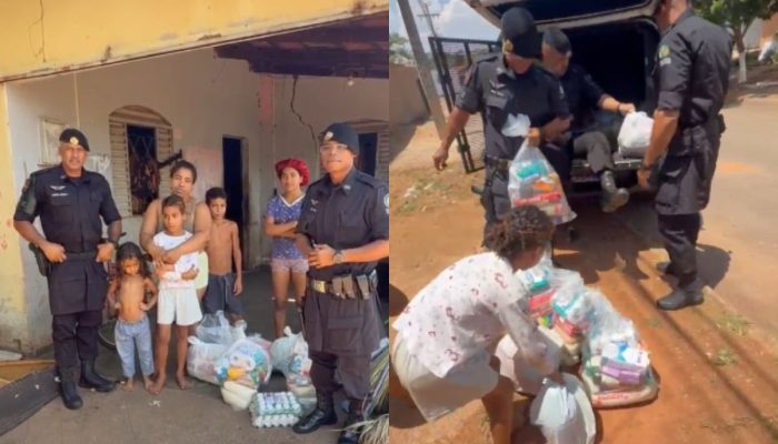 CPE de Trindade entrega cestas básicas a família que passava por necessidades