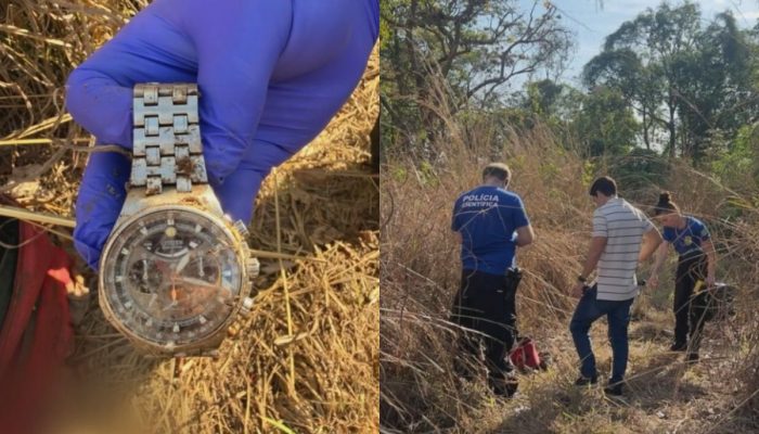Mala com ossada humana é encontrada em estrada de terra entre Senador Canedo e Bonfinópolis, em Goiás