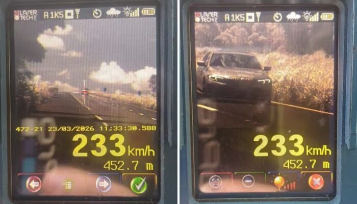 PRF flagra carro de luxo a mais de 230 km/h em rodovia de Goiás
